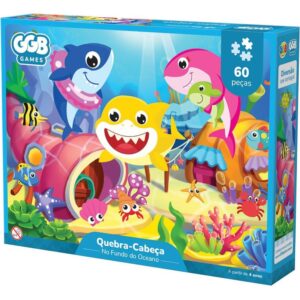 Quebra-Cabeca Cartonado no Fundo do Oceano 60PCS - Imagem 1
