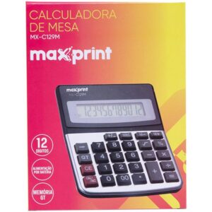 Calculadora de Mesa 12 Dig Mx-129M Preta - Imagem 2