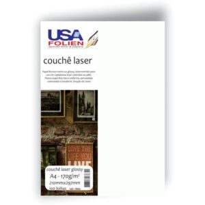 Papel A4 Couche Laser Glossy Branco 170G. - Imagem 1