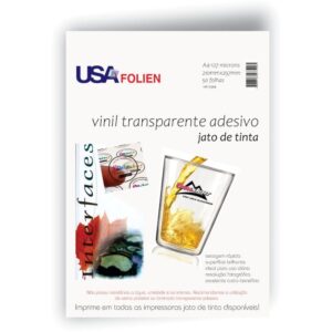Papel Fotografico Inkjet A4 Vinil Adesivo Transparente - Imagem 1