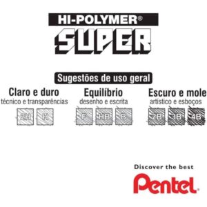 Grafite 0.7MM B Hi Polymer Super 12TBX12MIN - Imagem 2