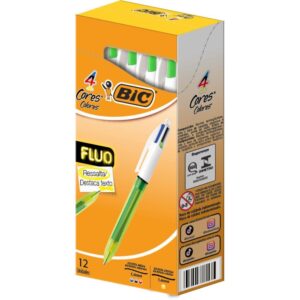 Caneta Esferografica Bic 4 Cores Fluo - Imagem 1