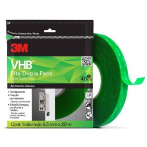 Fita Fixa Forte VHB4910 Tranp/Verde 9,5MMX20M - Imagem 1