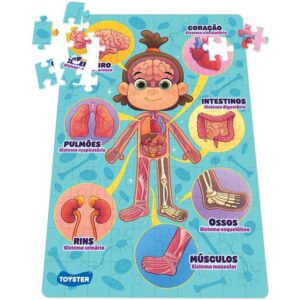 Quebra-Cabeca Cartonado Corpo Humano 100 Pecas - Imagem 2