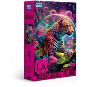 Quebra-Cabeca Cartonado Ia Jaguar Neon 500PCS Nano - Imagem 1