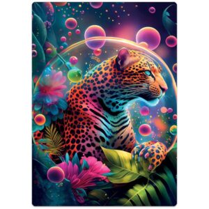 Quebra-Cabeca Cartonado Ia Jaguar Neon 500PCS Nano - Imagem 2