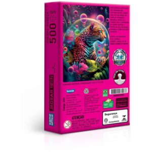 Quebra-Cabeca Cartonado Ia Jaguar Neon 500PCS Nano - Imagem 3