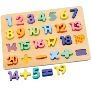 Brinquedo Pedagogico Madeira Encaixe Divertido Numeros - Imagem 1