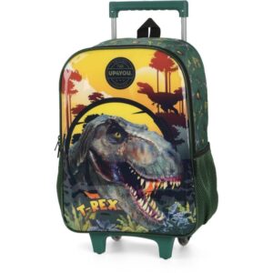 Mochila Infantil com Rodinha UP4YOU Dinossauro G Verde - Imagem 2
