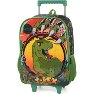 Mochila Infantil com Rodinha UP4YOU Dinossauro G Preta - Imagem 2