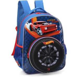 Mochila Infantil Hot Wheels G Azul - Imagem 1