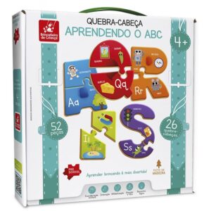 Quebra-Cabeca Madeira Aprendendo o Abc 52PCS - Imagem 2