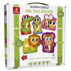 Quebra-Cabeca Madeira Abc dos Bichos 52PCS - Imagem 2