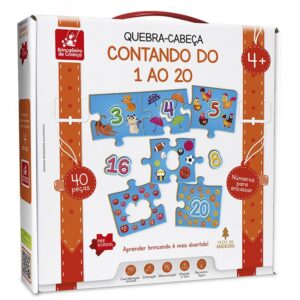Quebra-Cabeca Madeira Contando do 1 ao 20 40PCS - Imagem 2