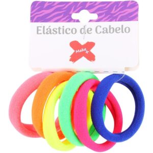 Acessorio para Cabelo Elastico Colorido 3CM Bl.c/6UN - Imagem 1
