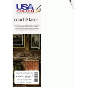 Papel A4 Couche Laser Glossy Adesivo 90G - Imagem 1