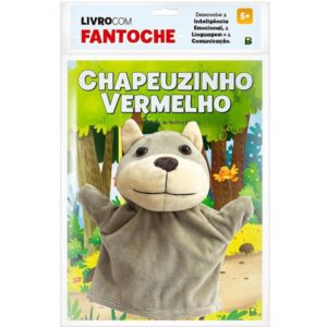 Livro Brinquedo Ilustrado Fantoche Chapeuzinho Vm Lobo - Imagem 1