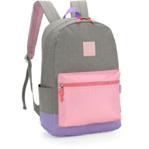 Mochila UP4YOU G Cinza C/Rosa - Imagem 1