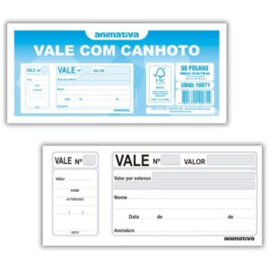 Impresso Vale 050 Folhas com Canhoto - Imagem 1