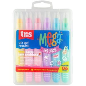 Giz de Cera Jumbo Tris Retratil Gel 6 Tons Paste - Imagem 1