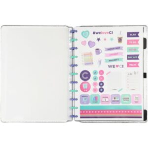 Caderno Inteligente Grande Lets Glitter Silver 2.0 80FLS. - Imagem 3