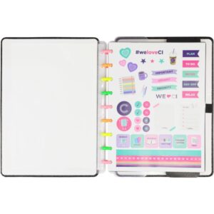 Caderno Inteligente Medio Lets Glitter Neon Black 80FLS. - Imagem 3