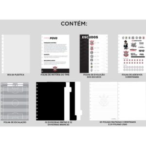 Caderno Inteligente Grande Corinthians Fiel 80FLS. - Imagem 3