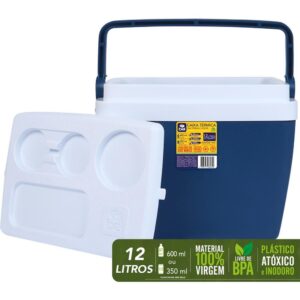 Caixa Termica 12L C/Alca e Suporte Azul - Imagem 1