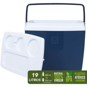 Caixa Termica 19L C/Alca Azul - Imagem 1
