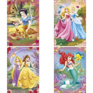 Caderno Brochura 1/4 Capa Dura Princesas 80FLS. - Imagem 1