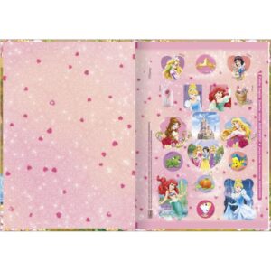Caderno Brochura 1/4 Capa Dura Princesas 80FLS. - Imagem 2