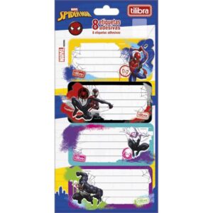 Etiqueta Escolar Decorada Spider Man C/8ETIQ. 100X208MM - Imagem 1