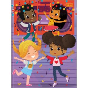 Caderno Brochurao Capa Dura Kids 48FLS. Feminino - Imagem 1