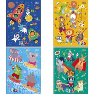 Caderno Brochurao Capa Dura Kids 96FLS. Masculino - Imagem 1