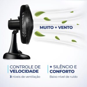 Ventilador Mesa Super Power 127V 40CM Pto - Imagem 3