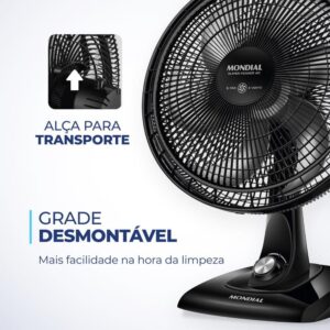 Ventilador Mesa Super Power 127V 40CM Pto - Imagem 5