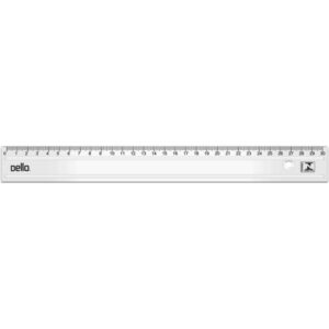 Regua de Poliestireno Cristal 30CM - Imagem 1