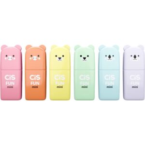 Caneta Marca Texto Cis Fun Mini Pastel 6 Cores - Imagem 3