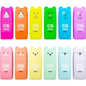 Caneta Marca Texto Cis Fun Mini 12 Cores Sortidas - Imagem 2