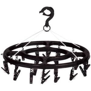 Varal Mini Oval 24 Prendedores Preto - Imagem 1