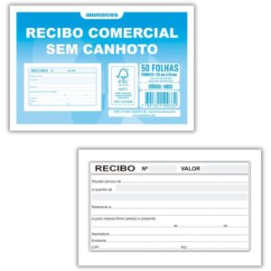 Impresso Recibo Comercial sem Canhoto 50F - Imagem 1