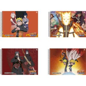 Caderno Desenho Univ Capa Dura Naruto 60FLS. - Imagem 1