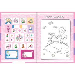 Caderno Brochurao Capa Dura Alice In Wonderland 80FLS. - Imagem 3