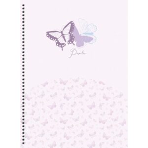 Caderno 10X1 Capa Dura Papilio Holografico 160FLS. - Imagem 2