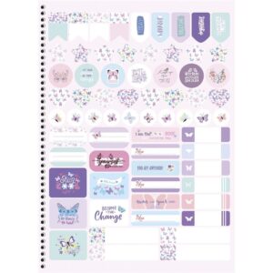 Caderno 10X1 Capa Dura Papilio Holografico 160FLS. - Imagem 3
