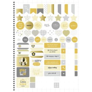 Caderno 10X1 Cp.dura Colegial Happen Glitter 160FLS. - Imagem 4