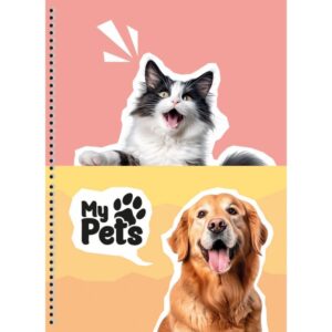 Caderno 10X1 Capa Dura My Pets 160FLS. - Imagem 2