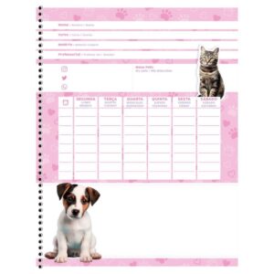 Caderno 10X1 Capa Dura My Pets 160FLS. - Imagem 4