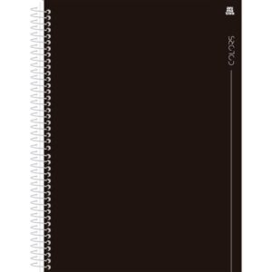 Caderno 10X1 Capa Dura Colors Preto 160FLS. - Imagem 1