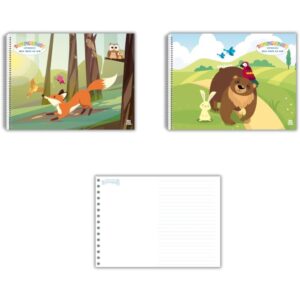 Caderno Desenho Univ Capa Dura Dominguinhos Meia Pauta 40FLS. - Imagem 1